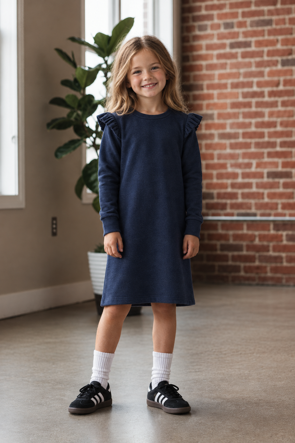Girl’s dress in burgundy bow fabric