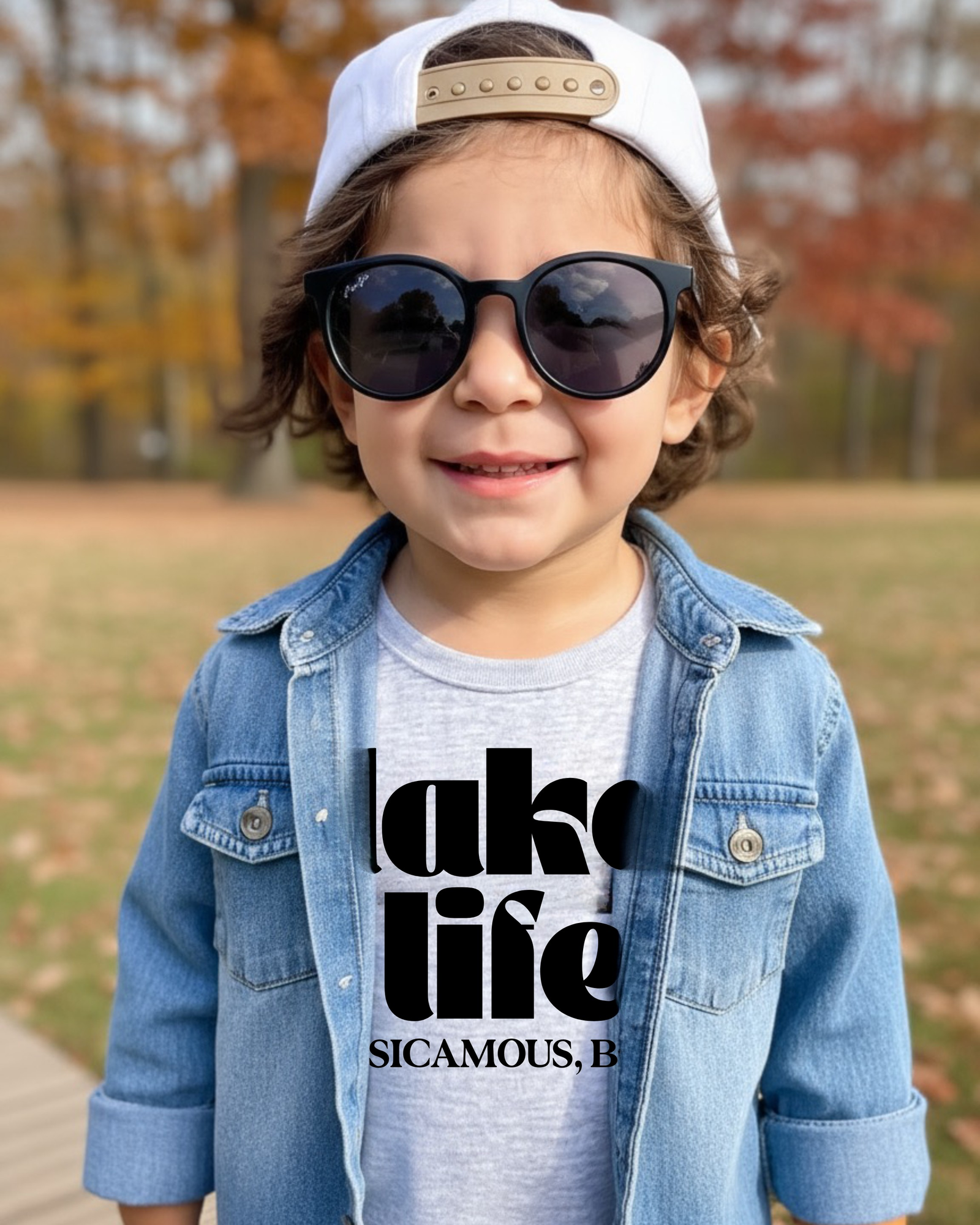 Lake life tee with the top l corrected to match the bottom l
