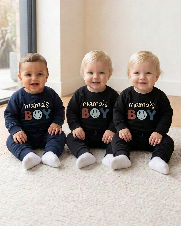 Baby photo revised with a different face on the right and corrected seated leg placement