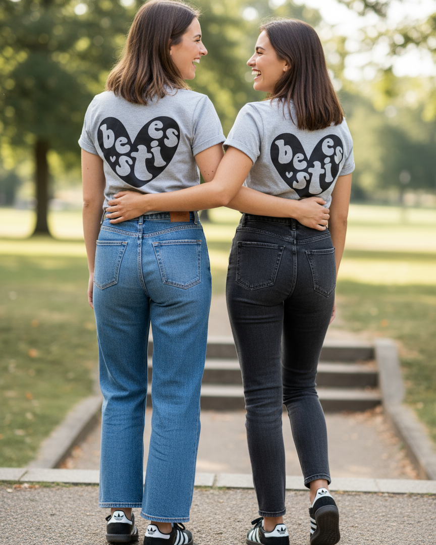 Bestie Heart Women's Tee Shirt - Posh & Cozy
