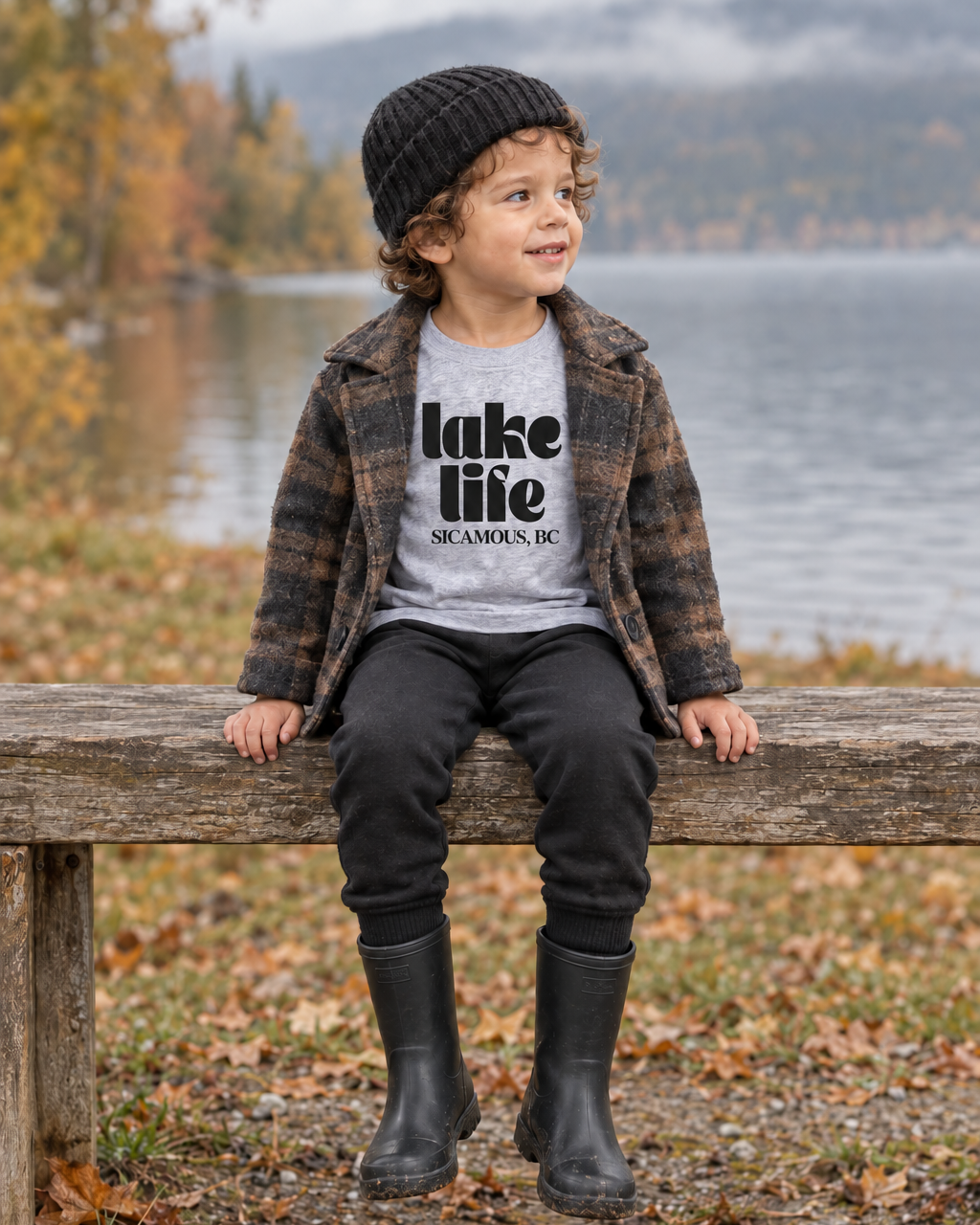 Lake life tee with the top l corrected to match the bottom l