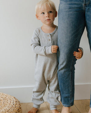 Henley Waffle Romper - Posh & Cozy
